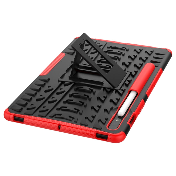 Tire Texture Shockproof TPU+PC Protective Case with Holder, For Samsung Galaxy Tab S8 / Galaxy Tab S7 T870 / T875, For Xiaomi Redmi 9A, For OPPO A52 / A72 / A92