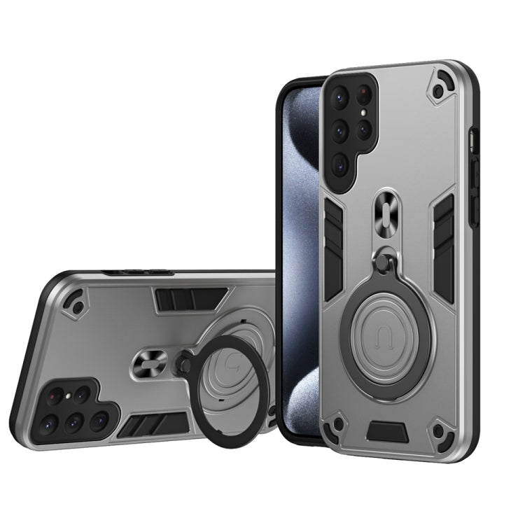Metal Ring 360 Degree Rotating Holder PC Hybrid TPU Phone Case, For Samsung Galaxy S25 5G, For Samsung Galaxy S25+ 5G, For Samsung Galaxy S25 Ultra 5G, For Samsung Galaxy S24 FE 5G, For Samsung Galaxy S24 Ultra 5G, For Samsung Galaxy S24 5G            ...
