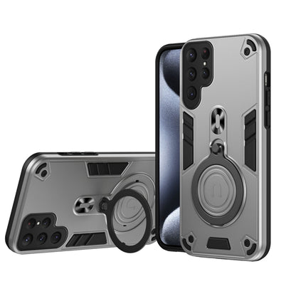 Metal Ring 360 Degree Rotating Holder PC Hybrid TPU Phone Case, For Samsung Galaxy S25 5G, For Samsung Galaxy S25+ 5G, For Samsung Galaxy S25 Ultra 5G, For Samsung Galaxy S24 FE 5G, For Samsung Galaxy S24 Ultra 5G, For Samsung Galaxy S24 5G            ...