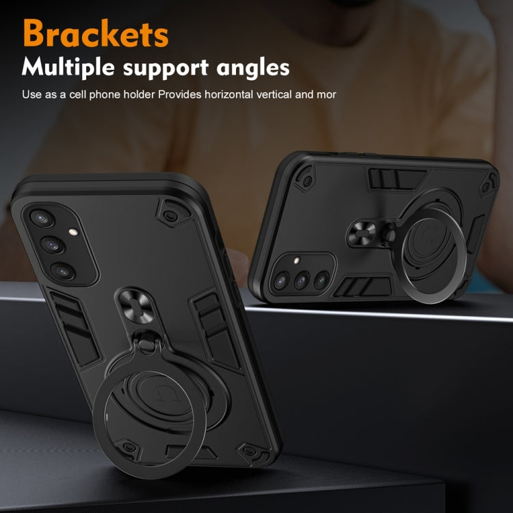 Metal Ring 360 Degree Rotating Holder PC Hybrid TPU Phone Case, For Samsung Galaxy S25 5G, For Samsung Galaxy S25+ 5G, For Samsung Galaxy S25 Ultra 5G, For Samsung Galaxy S24 FE 5G, For Samsung Galaxy S24 Ultra 5G, For Samsung Galaxy S24 5G            ...
