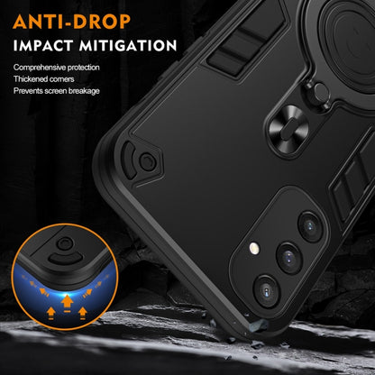 Metal Ring 360 Degree Rotating Holder PC Hybrid TPU Phone Case, For Samsung Galaxy S25 5G, For Samsung Galaxy S25+ 5G, For Samsung Galaxy S25 Ultra 5G, For Samsung Galaxy S24 FE 5G, For Samsung Galaxy S24 Ultra 5G, For Samsung Galaxy S24 5G            ...