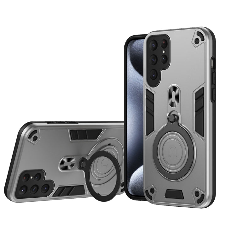 Metal Ring 360 Degree Rotating Holder PC Hybrid TPU Phone Case, For Samsung Galaxy S25 5G, For Samsung Galaxy S25+ 5G, For Samsung Galaxy S25 Ultra 5G, For Samsung Galaxy S24 FE 5G, For Samsung Galaxy S24 Ultra 5G, For Samsung Galaxy S24 5G            ...