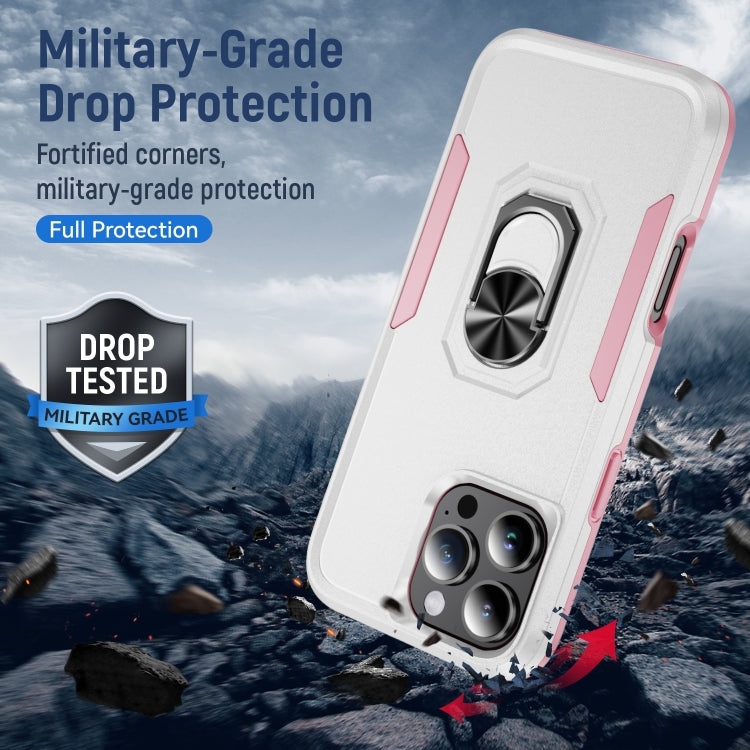 Pioneer Armor Heavy Duty PC + TPU Phone Case with Holder, For iPhone 16 Pro, For iPhone 16 Plus