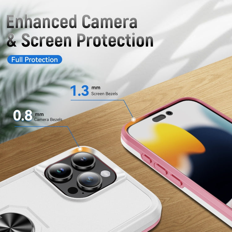 Pioneer Armor Heavy Duty PC + TPU Phone Case with Holder, For iPhone 16 Pro, For iPhone 16 Plus