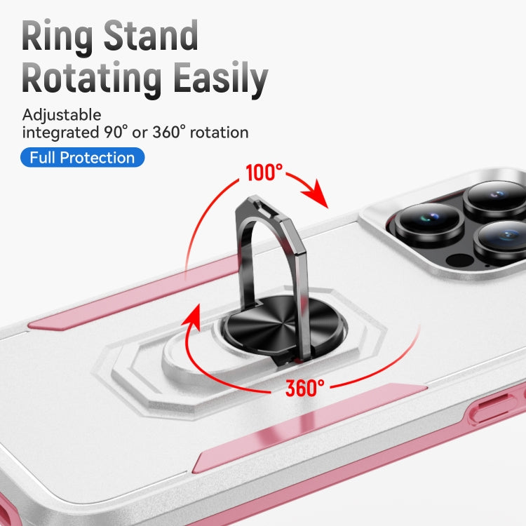 Pioneer Armor Heavy Duty PC + TPU Phone Case with Holder, For iPhone 16 Pro, For iPhone 16 Plus