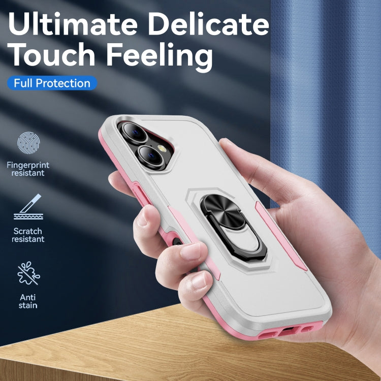 Pioneer Armor Heavy Duty PC + TPU Phone Case with Holder, For iPhone 16