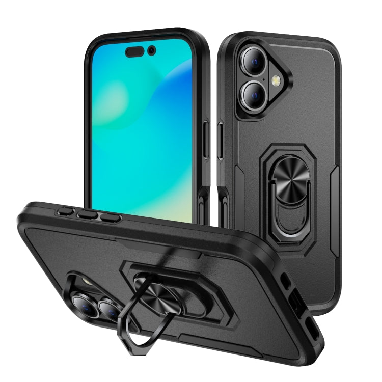 Pioneer Armor Heavy Duty PC + TPU Phone Case with Holder, For iPhone 16