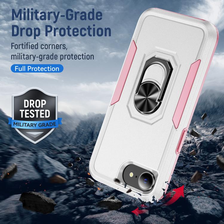 Pioneer Armor Heavy Duty PC + TPU Phone Case with Holder, For iPhone 17e / 16e, For iPhone 17 Pro Max