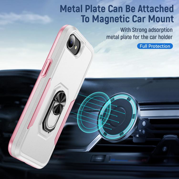 Pioneer Armor Heavy Duty PC + TPU Phone Case with Holder, For iPhone 17e / 16e, For iPhone 17 Pro Max