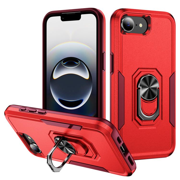 Pioneer Armor Heavy Duty PC + TPU Phone Case with Holder, For iPhone 17e / 16e, For iPhone 17 Pro Max