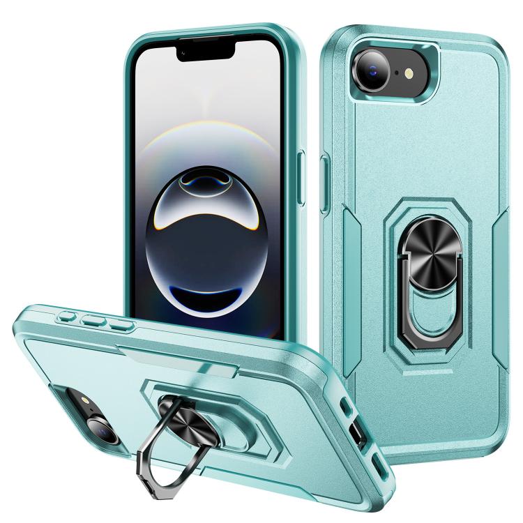 Pioneer Armor Heavy Duty PC + TPU Phone Case with Holder, For iPhone 17e / 16e, For iPhone 17 Pro Max