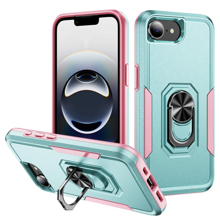 Pioneer Armor Heavy Duty PC + TPU Phone Case with Holder, For iPhone 17e / 16e, For iPhone 17 Pro Max
