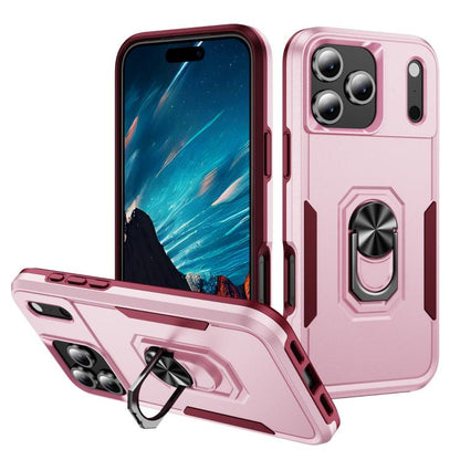 Pioneer Armor Heavy Duty PC + TPU Phone Case with Holder, For iPhone 17e / 16e, For iPhone 17 Pro Max
