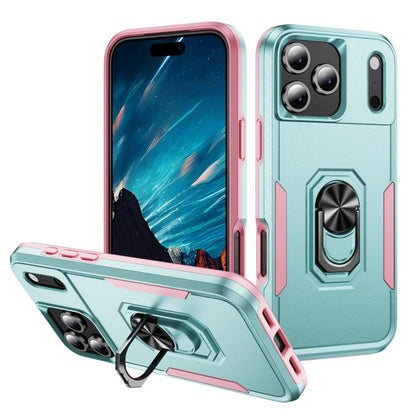 Pioneer Armor Heavy Duty PC + TPU Phone Case with Holder, For iPhone 17e / 16e, For iPhone 17 Pro Max