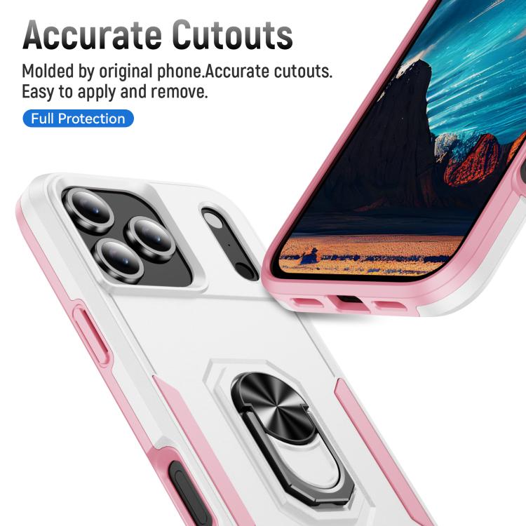 Pioneer Armor Heavy Duty PC + TPU Phone Case with Holder, For iPhone 17 Pro, For iPhone 17
