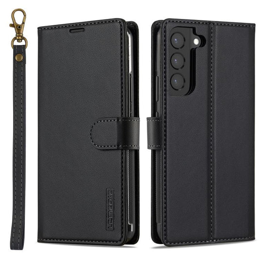 LC.IMEEKE L2 Series Detachable Magsafe PU Phone Case with Lanyard, For Samsung Galaxy S25 5G, For Samsung Galaxy S25+ 5G, For Samsung Galaxy S25 Ultra 5G, For Samsung Galaxy S24 FE 5G