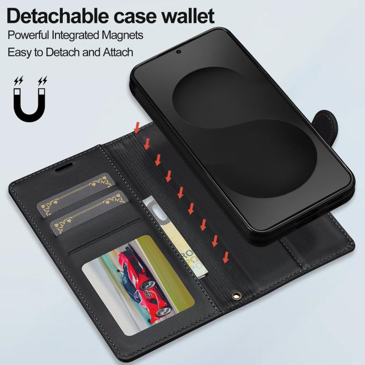 LC.IMEEKE L2 Series Detachable Magsafe PU Phone Case with Lanyard, For Samsung Galaxy S25 Edge 5G, For Samsung Galaxy S25 5G, For Samsung Galaxy S25+ 5G, For Samsung Galaxy S25 Ultra 5G