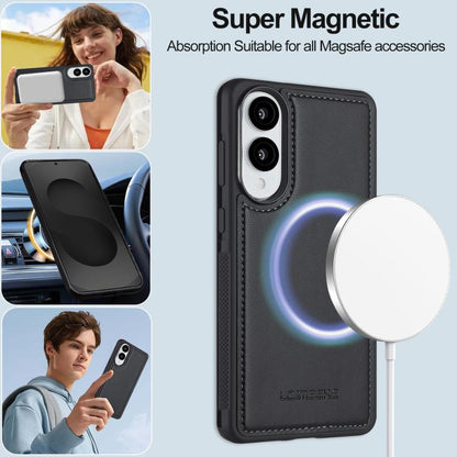 LC.IMEEKE L2 Series Detachable Magsafe PU Phone Case with Lanyard, For Samsung Galaxy S25 Edge 5G, For Samsung Galaxy S25 5G, For Samsung Galaxy S25+ 5G, For Samsung Galaxy S25 Ultra 5G