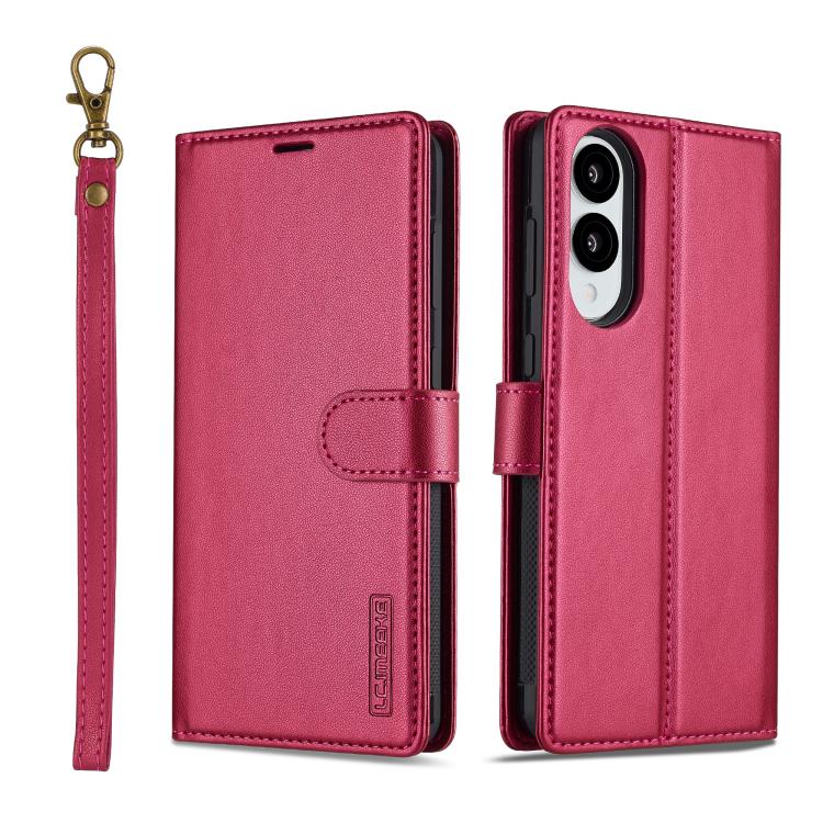 LC.IMEEKE L2 Series Detachable Magsafe PU Phone Case with Lanyard, For Samsung Galaxy S26+ 5G, For Samsung Galaxy S26 Ultra 5G, For Samsung Galaxy S26 5G, For Samsung Galaxy S25 Edge 5G