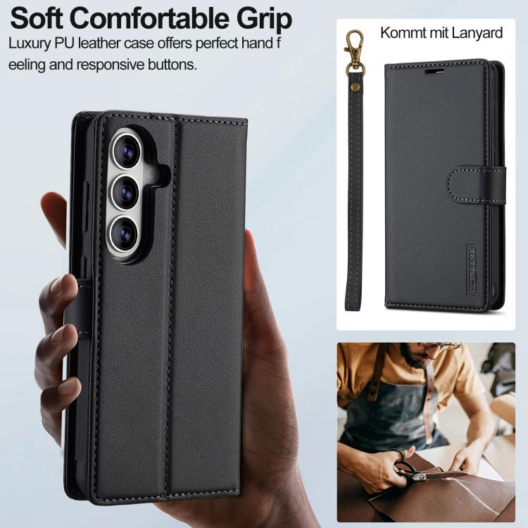 LC.IMEEKE L2 Series Detachable Magsafe PU Phone Case with Lanyard, For Samsung Galaxy S26+ 5G, For Samsung Galaxy S26 Ultra 5G, For Samsung Galaxy S26 5G, For Samsung Galaxy S25 Edge 5G