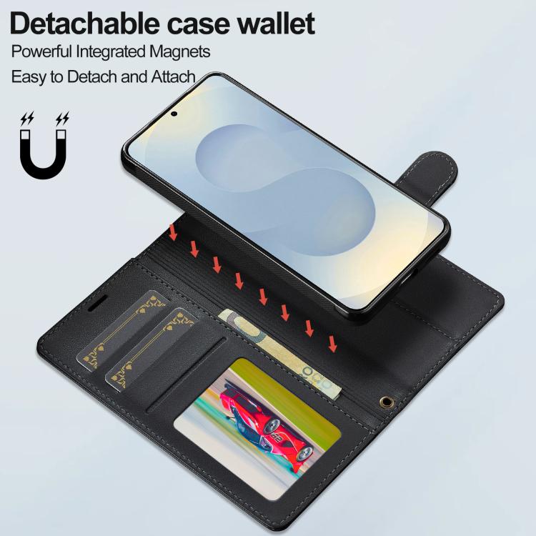 LC.IMEEKE L2 Series Detachable Magsafe PU Phone Case with Lanyard, For Samsung Galaxy S26+ 5G, For Samsung Galaxy S26 Ultra 5G, For Samsung Galaxy S26 5G, For Samsung Galaxy S25 Edge 5G