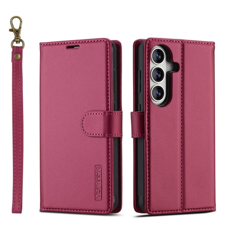 LC.IMEEKE L2 Series Detachable Magsafe PU Phone Case with Lanyard, For Samsung Galaxy S26+ 5G, For Samsung Galaxy S26 Ultra 5G, For Samsung Galaxy S26 5G, For Samsung Galaxy S25 Edge 5G
