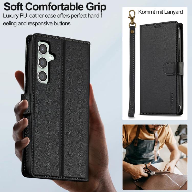 LC.IMEEKE L2 Series Detachable Magsafe PU Phone Case with Lanyard, For Galaxy S26 FE 5G, For Samsung Galaxy S26+ 5G, For Samsung Galaxy S26 Ultra 5G, For Samsung Galaxy S26 5G