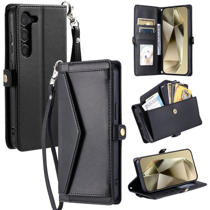 Wallet Multi-card Slot Leather Phone Case with Lanyard, For Samsung Galaxy S23 FE 5G, For Samsung Galaxy S23 Ultra 5G, For Samsung Galaxy S23+ 5G, For Samsung Galaxy S23 5G