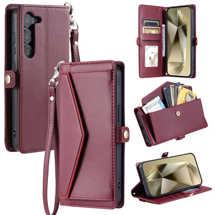 Wallet Multi-card Slot Leather Phone Case with Lanyard, For Samsung Galaxy S23 FE 5G, For Samsung Galaxy S23 Ultra 5G, For Samsung Galaxy S23+ 5G, For Samsung Galaxy S23 5G