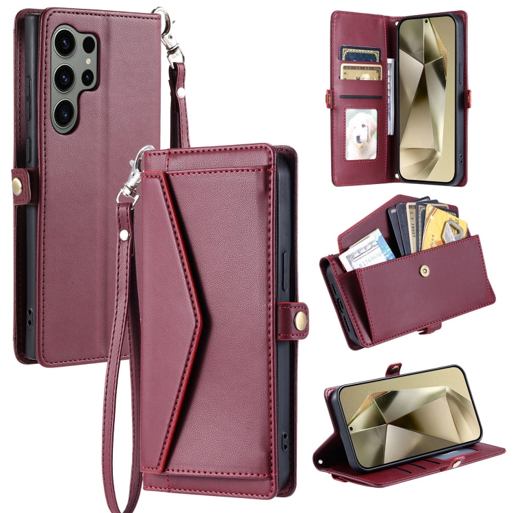 Wallet Multi-card Slot Leather Phone Case with Lanyard, For Samsung Galaxy S23 FE 5G, For Samsung Galaxy S23 Ultra 5G, For Samsung Galaxy S23+ 5G, For Samsung Galaxy S23 5G
