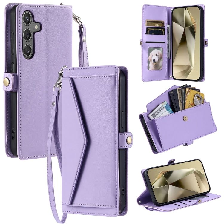 Wallet Multi-card Slot Leather Phone Case with Lanyard, For Samsung Galaxy S24 FE 5G, For Samsung Galaxy S24 Ultra 5G, For Samsung Galaxy S24+ 5G, For Samsung Galaxy S24 5G
