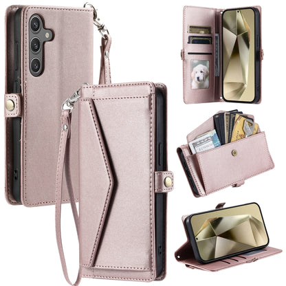 Wallet Multi-card Slot Leather Phone Case with Lanyard, For Samsung Galaxy S24 FE 5G, For Samsung Galaxy S24 Ultra 5G, For Samsung Galaxy S24+ 5G, For Samsung Galaxy S24 5G