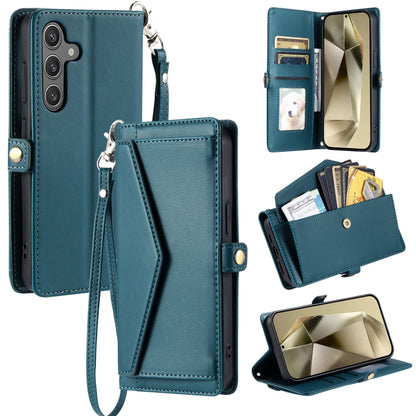 Wallet Multi-card Slot Leather Phone Case with Lanyard, For Samsung Galaxy S24 FE 5G, For Samsung Galaxy S24 Ultra 5G, For Samsung Galaxy S24+ 5G, For Samsung Galaxy S24 5G