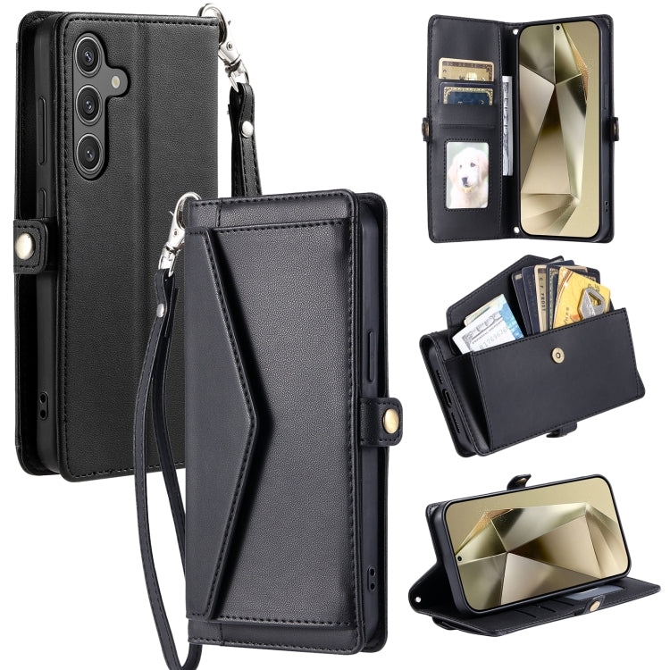 Wallet Multi-card Slot Leather Phone Case with Lanyard, For Samsung Galaxy S24 FE 5G, For Samsung Galaxy S24 Ultra 5G, For Samsung Galaxy S24+ 5G, For Samsung Galaxy S24 5G