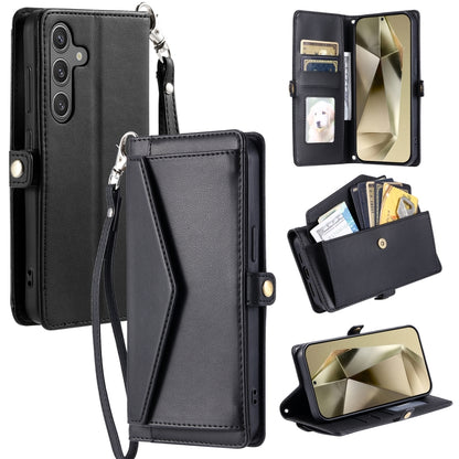 Wallet Multi-card Slot Leather Phone Case with Lanyard, For Samsung Galaxy S24 FE 5G, For Samsung Galaxy S24 Ultra 5G, For Samsung Galaxy S24+ 5G, For Samsung Galaxy S24 5G