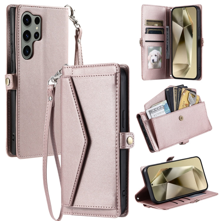 Wallet Multi-card Slot Leather Phone Case with Lanyard, For Samsung Galaxy S24 FE 5G, For Samsung Galaxy S24 Ultra 5G, For Samsung Galaxy S24+ 5G, For Samsung Galaxy S24 5G
