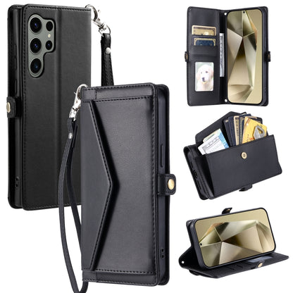 Wallet Multi-card Slot Leather Phone Case with Lanyard, For Samsung Galaxy S24 FE 5G, For Samsung Galaxy S24 Ultra 5G, For Samsung Galaxy S24+ 5G, For Samsung Galaxy S24 5G