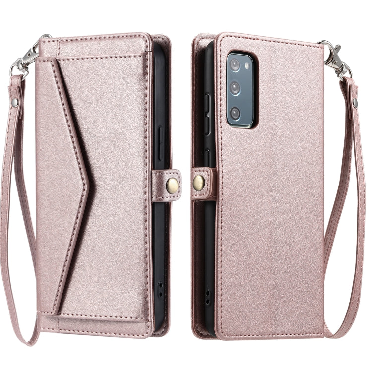 Wallet Multi-card Slot Leather Phone Case with Lanyard, For Samsung Galaxy S21 5G, For Samsung Galaxy S20 FE 5G