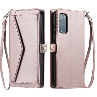 Wallet Multi-card Slot Leather Phone Case with Lanyard, For Samsung Galaxy S21 5G, For Samsung Galaxy S20 FE 5G