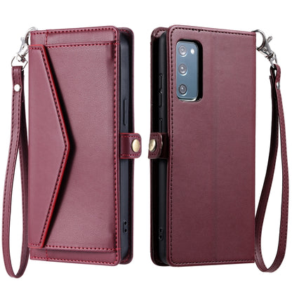 Wallet Multi-card Slot Leather Phone Case with Lanyard, For Samsung Galaxy S21 5G, For Samsung Galaxy S20 FE 5G