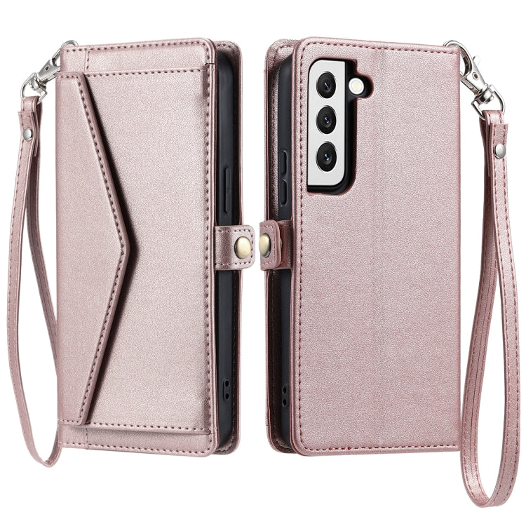 Wallet Multi-card Slot Leather Phone Case with Lanyard, For Samsung Galaxy S21 5G, For Samsung Galaxy S20 FE 5G