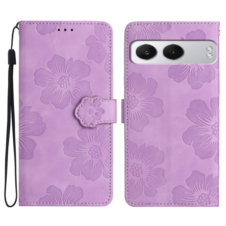 Flower Embossing Pattern Leather Phone Case, For OnePlus Nord 4