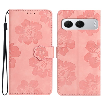 Flower Embossing Pattern Leather Phone Case, For OnePlus Nord 4