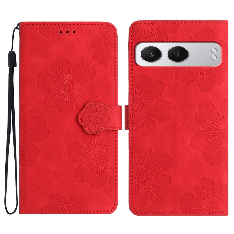 Flower Embossing Pattern Leather Phone Case, For OnePlus Nord 4