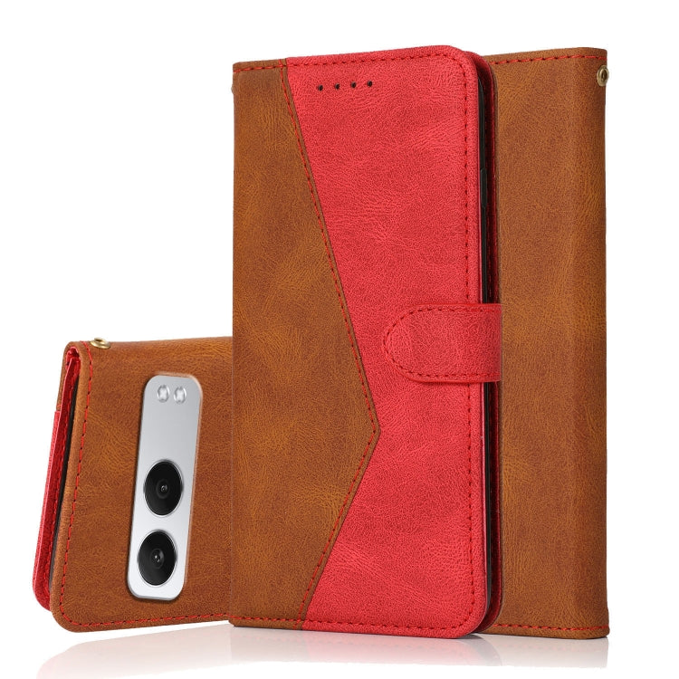Dual-color Stitching Leather Phone Case, For OnePlus Nord 4