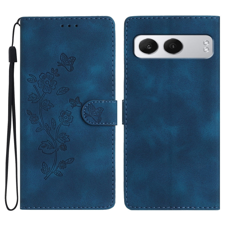 Flower Butterfly Embossing Pattern Leather Phone Case, For OnePlus Nord 4