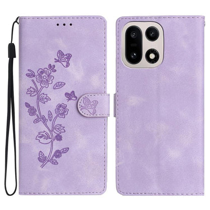 Flower Butterfly Embossing Pattern Leather Phone Case, For OnePlus Ace 6, For OnePlus 15, For OnePlus Nord 5, For OnePlus Nord CE5