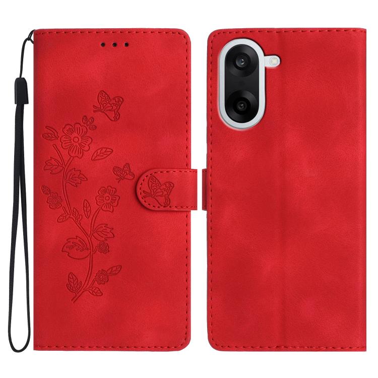 Flower Butterfly Embossing Pattern Leather Phone Case, For OnePlus Ace 6, For OnePlus 15, For OnePlus Nord 5, For OnePlus Nord CE5