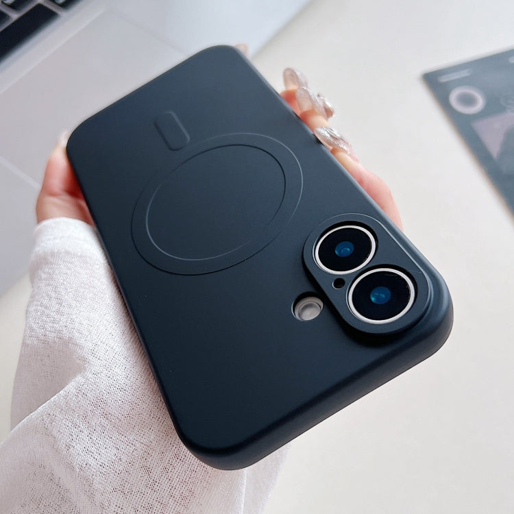 Solid Color Liquid Silicone MagSafe Magnetic Phone Case, For iPhone 16 Plus