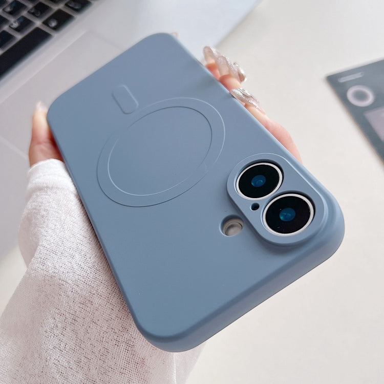Solid Color Liquid Silicone MagSafe Magnetic Phone Case, For iPhone 16 Plus